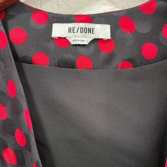 Re/Done Polka Dot 80s Silk Dress - Picture 3 of 6